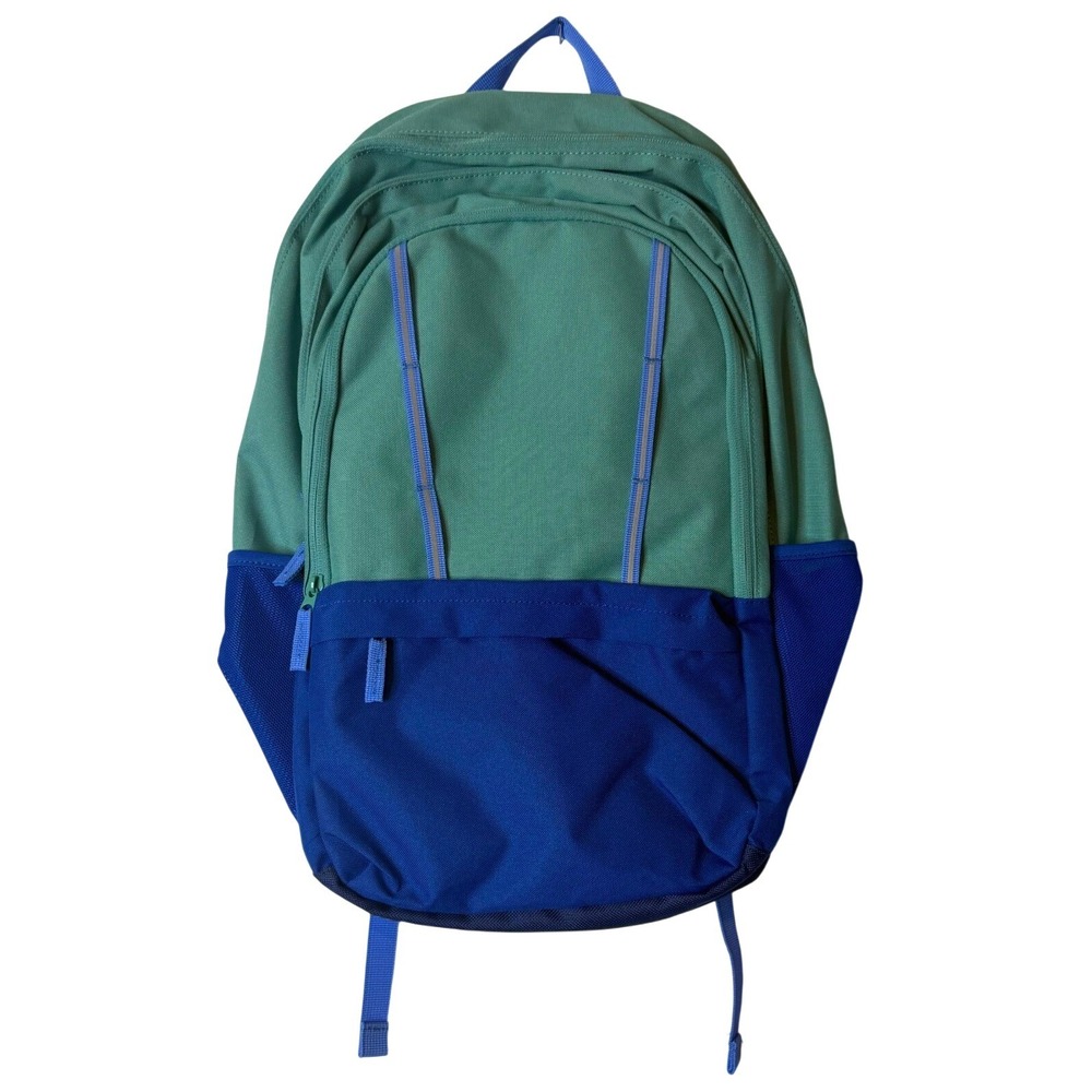 Lands' End Backpack Two-Tone Tech School Travel Youth Kids Blue Green Book Bag